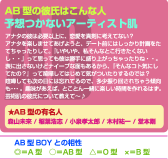 Anap B型の彼氏 特設ページ 血液型をめぐるこの冬いちばんの感動ラブストーリー