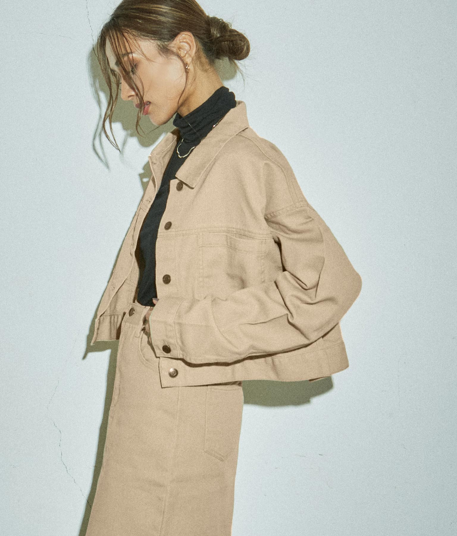 ヴィンテージクロップドジャケット【セットアップ着用可】(アウター  