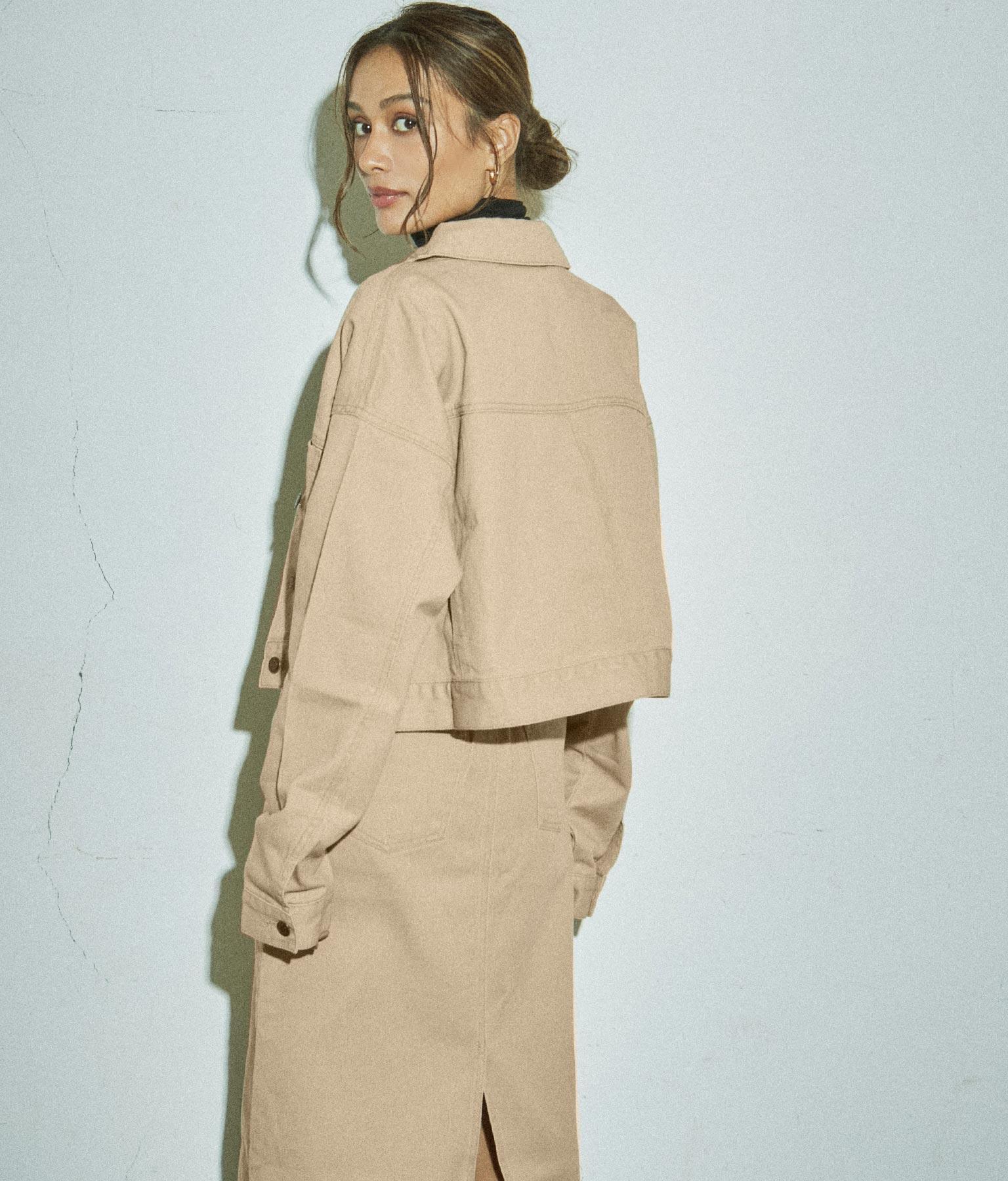 ヴィンテージクロップドジャケット【セットアップ着用可】(アウター  