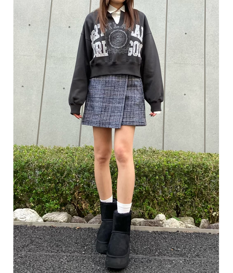 チェックラップスカート【セットアップ着用可】(ボトムス・パンツ  