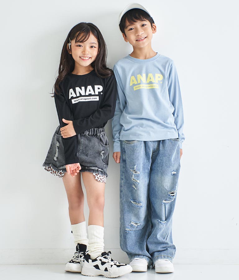 アドレスロゴロングTシャツ(トップス/ロングTシャツ) | ANAP KIDS 