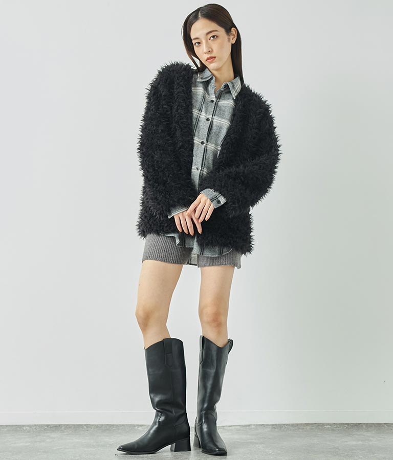ZARA ウエスタンブーツ ブラウ 黒