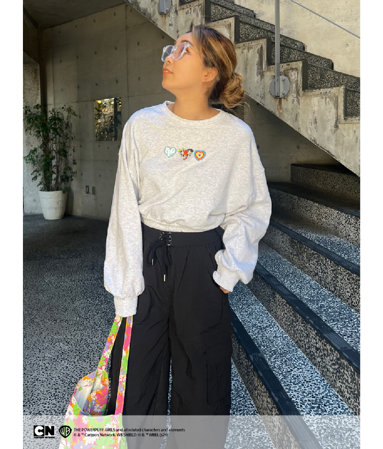 新品】New Jeans×パワーパフガールズネイビースウェット