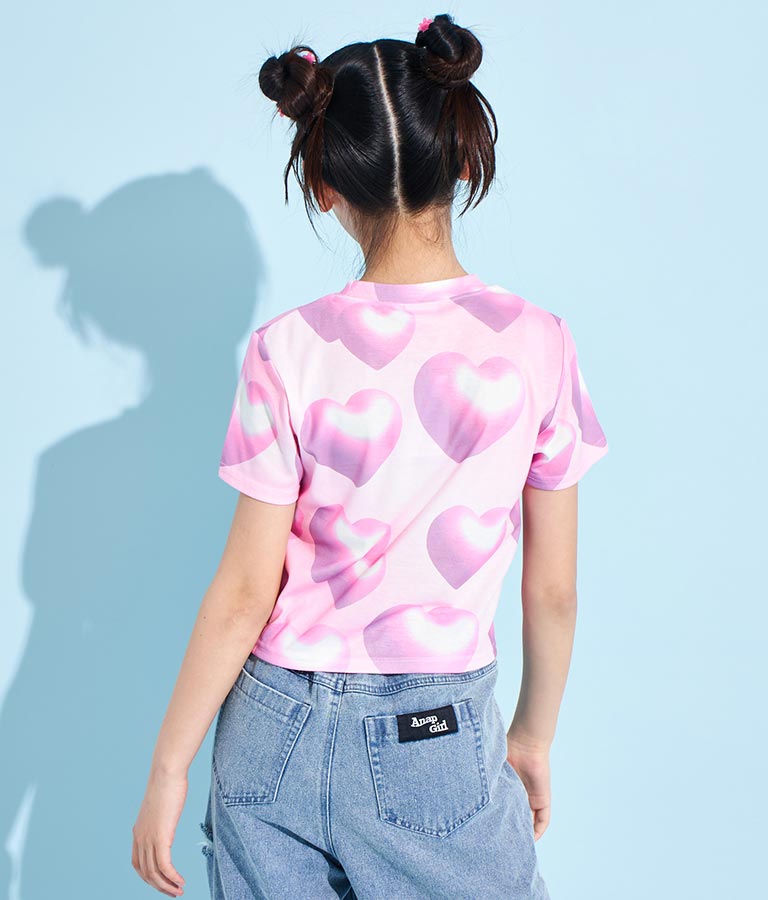 3D ハート柄 Tシャツ(トップス/Tシャツ) | ANAP GiRL | レディース 